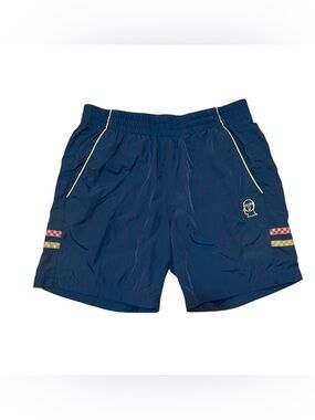 Brain Dead x Sergio Tacchini Shorts Size Large 32-34/6.5 inseam Navy Blue.